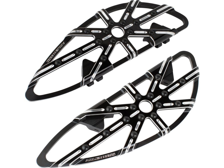 Harley Davidson Touring [1985-2025]-10-gauge driver footrest black, anodized