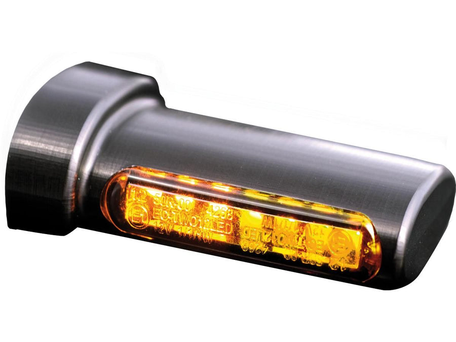 Harley Davidson Softail [1993-2024]-Winglet Led Blinker Black Anodized Rauch Led