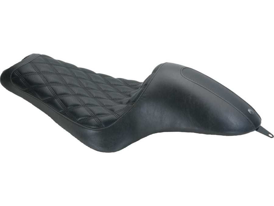 Harley Davidson Sportster [2004-2020]-Cafe Boss Diamond Seat for Sporters Schwarz