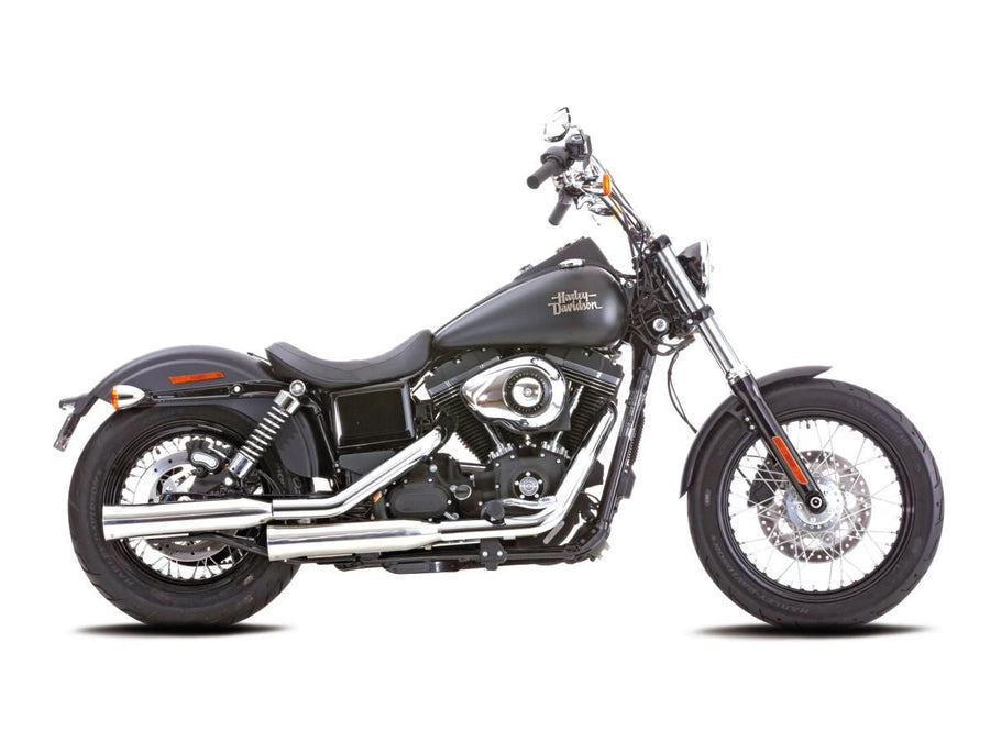 Harley Davidson Dyna [2006-2016]-Double grooves panties-on polished silencer