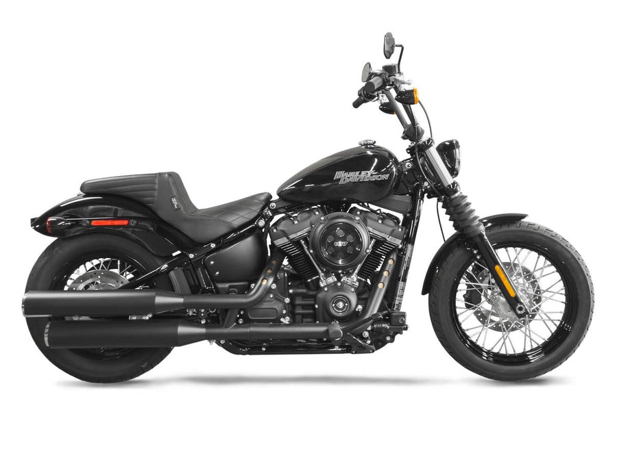 Harley Davidson FLSL [2018-2021]-Kickflip seat basket wave black vinyl