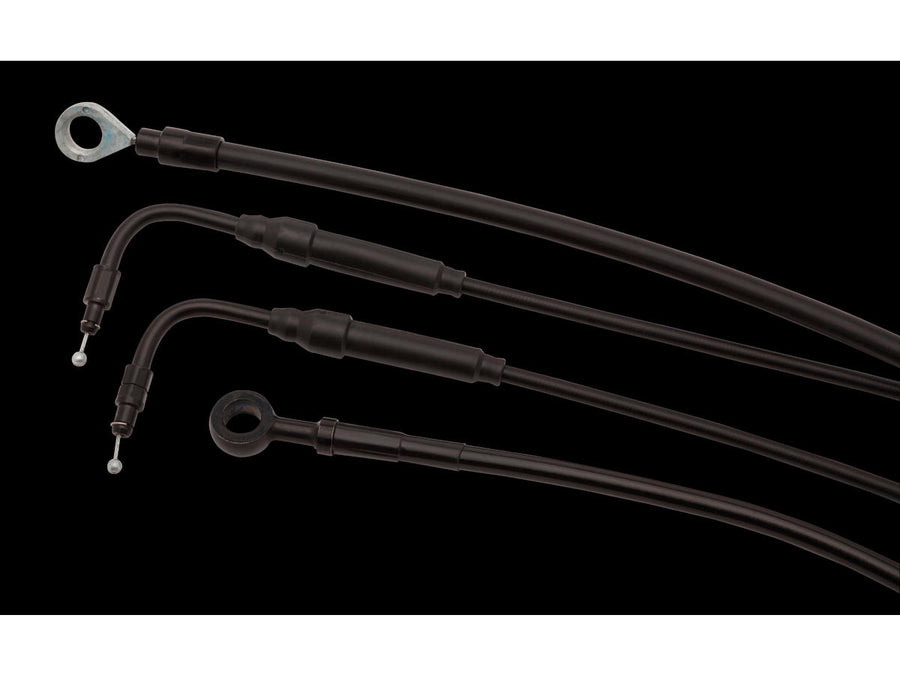 Harley Davidson Flhr [1997-1999]-14 "Gorilla bar cable set black vinyl non-abs