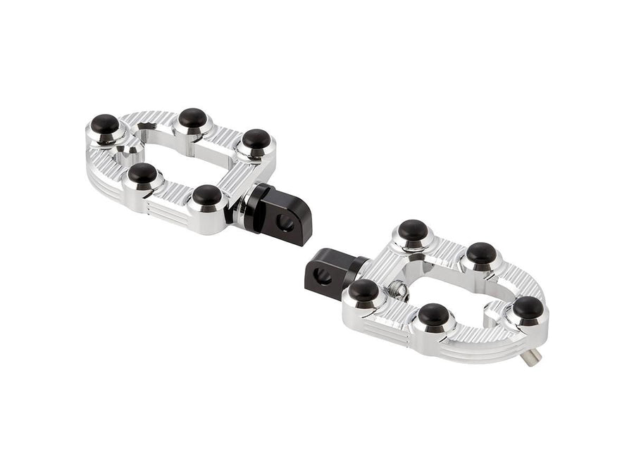 Harley Davidson Sportster [1991-2020]-Ness-MX Footrests (without brackets) Chrome