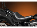 Harley Davidson FLS [2016-2017]-Bare Bone's solo seat folded seam of black vinyl-3