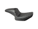 Harley Davidson FLFBS 114 [2018-2020]-Kickflip seat diamond stuffing black vinyl-1