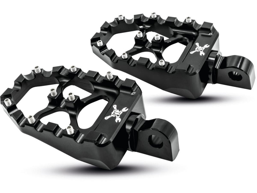 Harley Davidson Sportster [1991-2020]-MX Evolution Footrests Black Anodized