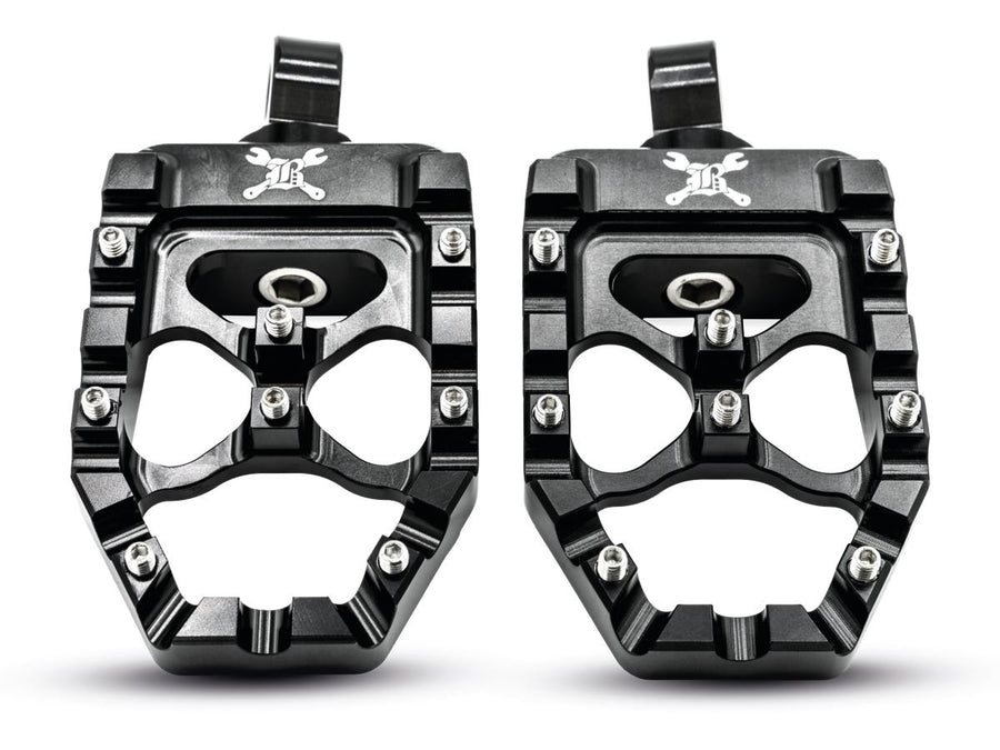 Harley Davidson Sportster [1991-2020]-MX Evolution Footrests Black Anodized