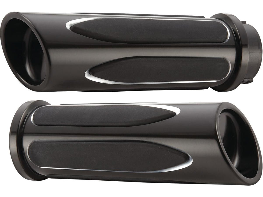 Harley Davidson Sportster [1976-2020]-Deep Cut Comfort handles black anodized 1 "