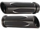 Harley Davidson Sportster [1976-2020]-Deep Cut Comfort handles black anodized 1 "-3