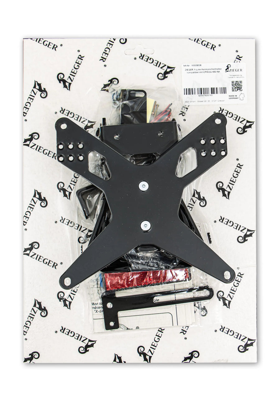 cf moto 650 [ZIEGER] – license plate holder type E