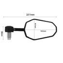 Handlebar end mirrors 2 pieces [E-mark] - Ducati Hypermotard 796 821 939 950 1100 front view