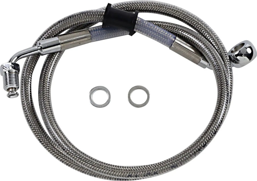 harley davidson flfb [DRAG SPECIALTIES] – Extended stainless steel brake line