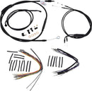 harley davidson flst [BURLY BRAND] - Complete Black Vinyl Handlebar Cable/Line Kit for Ape Hanger-2