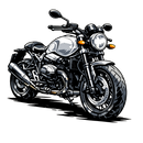 Bmw r ninet pure [T-Shirt] - Manga Neon City - Back Print