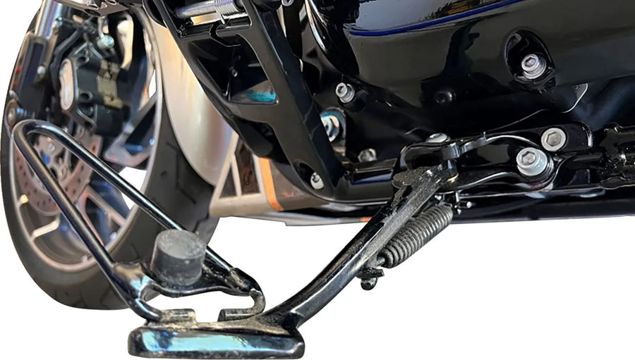 harley davidson flfb [PAUL YAFFE BAGGER NATION] – mounting block side stand