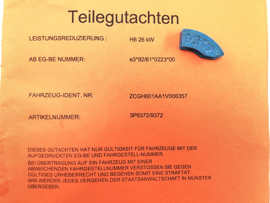 Husqvarna TE 610 H6 8AE [TE 570 H7] - Throttle grip throttle 26KW with certificate