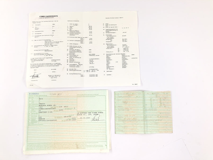 Honda FMX 650 RD12 [2006] - Frame with papers