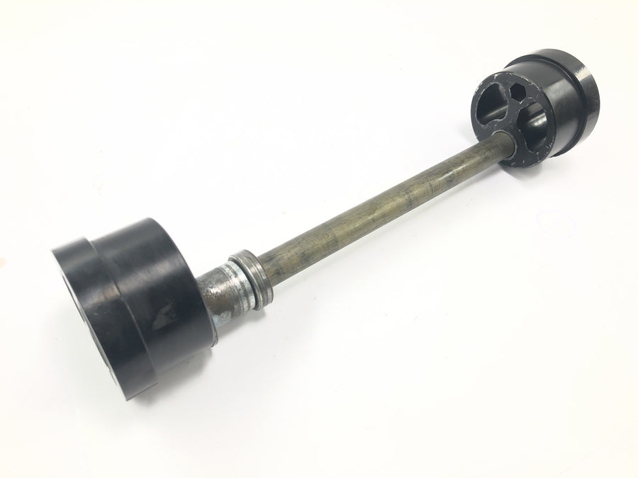 Triumph Tiger 955i 709EN [2003] - Axle with eccentric chain tensioner rear axle