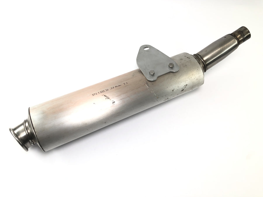 Ducati Monster M600 [1995] - exhaust end silencer silencer on the left with signs of wear