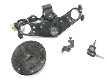 Kawasaki GPZ 1000 RX [1987] - Lock set with upper fork bridge, ignition lock, tank cap, steering lock, seat lock
