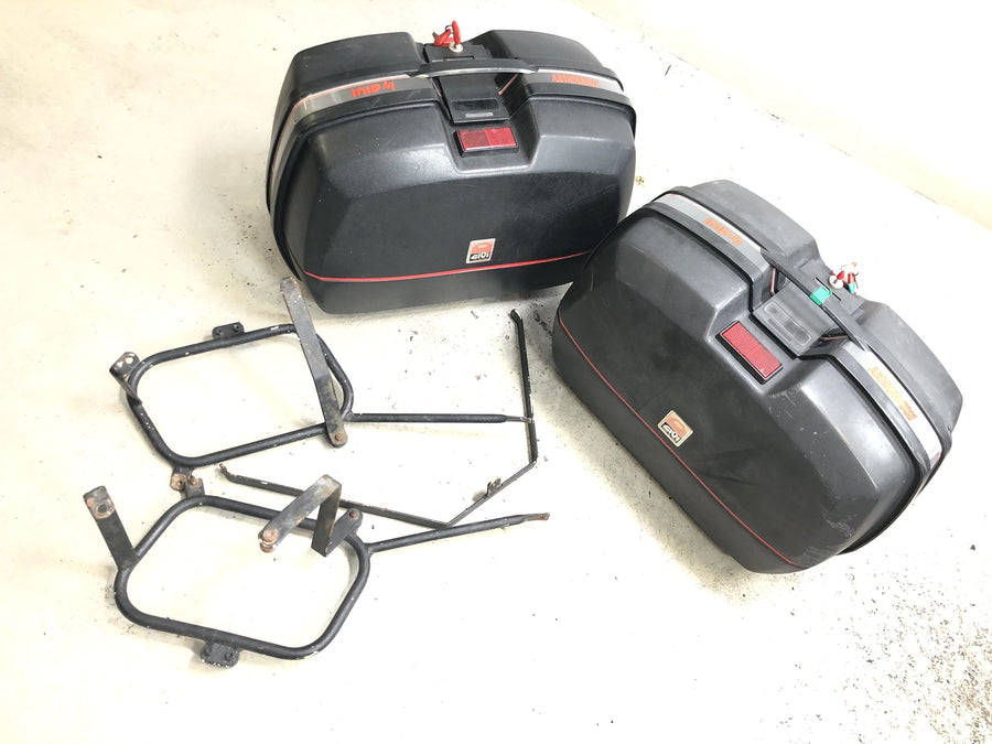 Honda XRV 750 Africa Twin RD04 [1990] - Suitcase set with holder and key side case GIVI Monokey