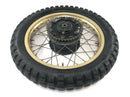 Yamaha XT 500 1U6 [1981] - Rear wheel rim gold spoke wheel 1.85 x 18" with drum brake-1