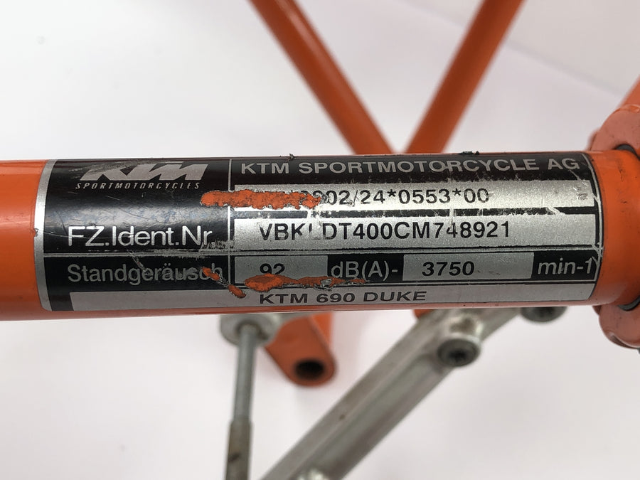 KTM Duke 690 A3 [2012] - Frame main frame chassis with papers