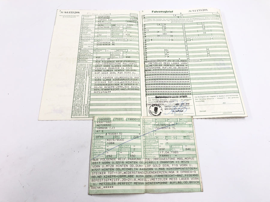 Yamaha FJ 1100 47E [1985] - frame with papers