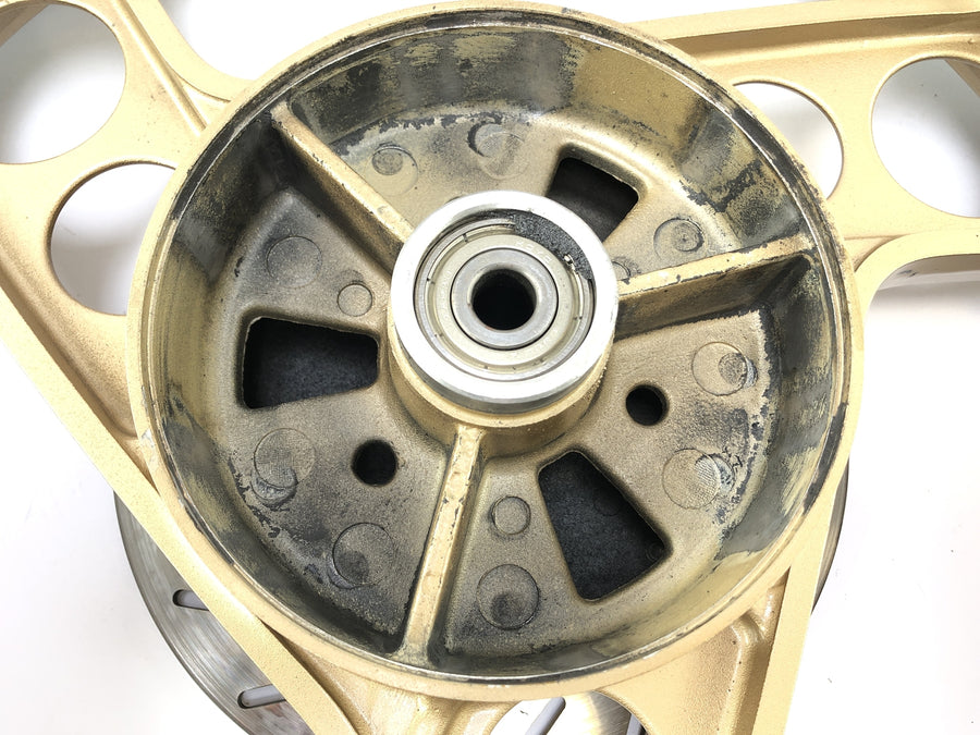 Yamaha RD 350 YPVS 31K [1984] - Rear wheel rim gold with brake disc