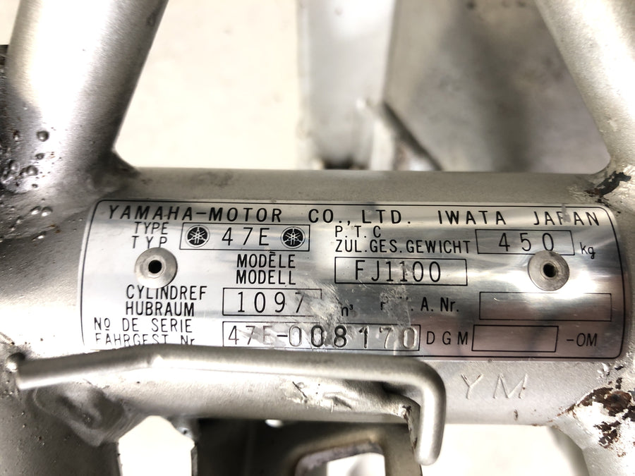 Yamaha FJ 1100 47E [1985] - frame with papers