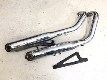 Kawasaki VN 800 VN800A [1996] - Exhaust system exhaust muffler manifold exhaust pipes complete with holder