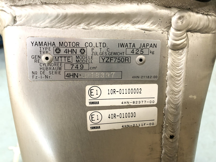 Yamaha YZF 750 R 4HN [1996] - frame with papers