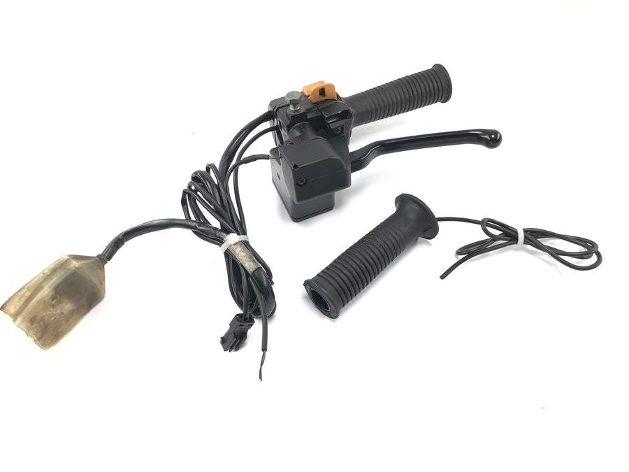 BMW K 1100 LT [1993] - Handlebar fitting, right, throttle grip, switch unit, brake lever, heated grips