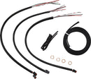 harley davidson flfb [LA CHOPPERS] - Complete stainless steel handlebar cable/brake line set with braid-2