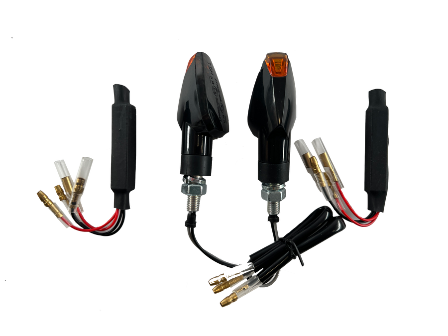 2 LED Indicator Black Resistors [E-Mark] - Universal M8 Thread