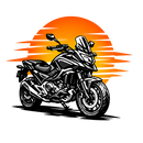 Honda nc 700 [T-Shirt] - Sunset Split - Back Print