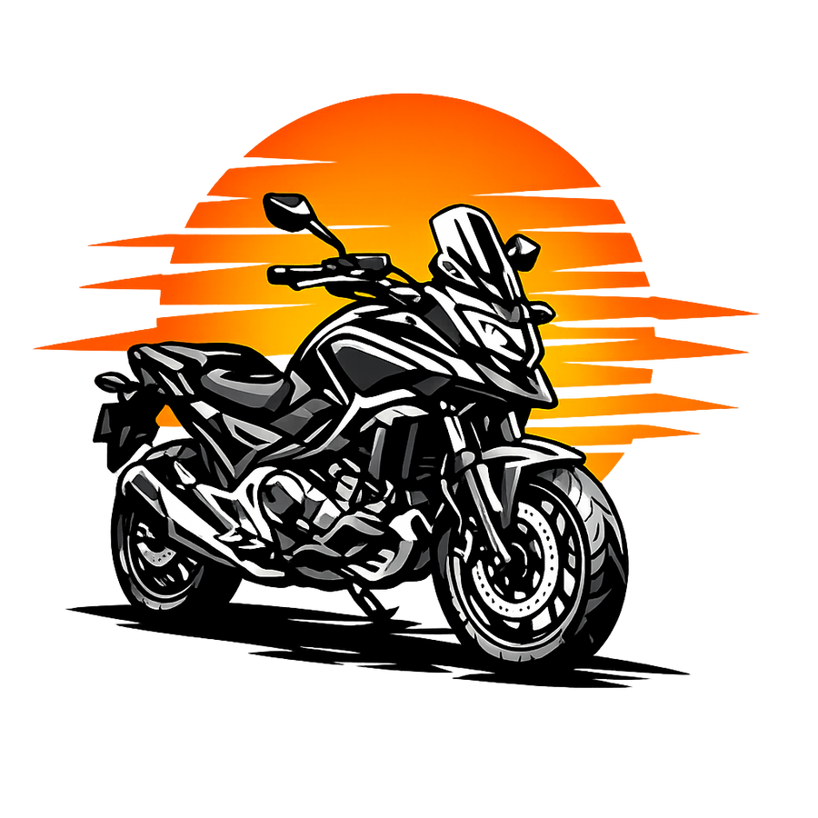 Honda nc 700 [T-Shirt] - Sunset Split - Back Print