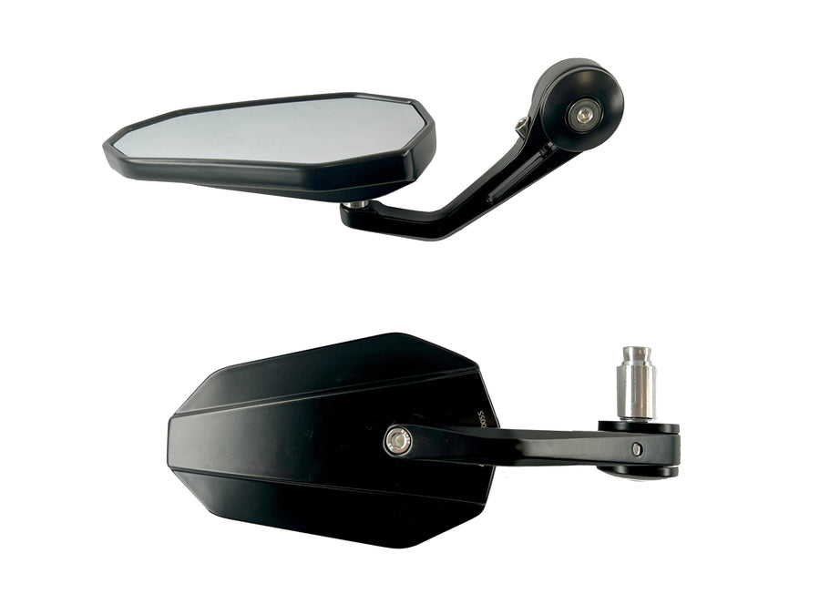 Handlebar end mirrors 2 pieces [E-mark] - Kawasaki Z 125 650 900 H2 RS