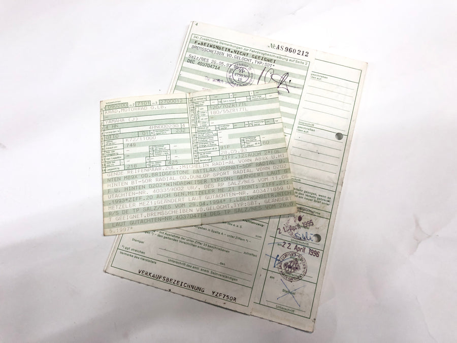 Yamaha YZF 750 R 4HN [1995] - Frame with papers