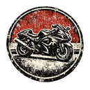 Suzuki hayabusa gsx1300r [Cup Black] - Grunge Badge - Single Sided