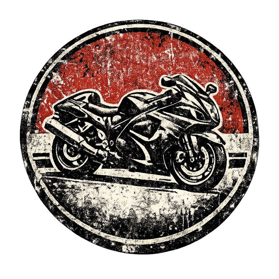Suzuki hayabusa gsx1300r [Cup Black] - Grunge Badge - Single Sided